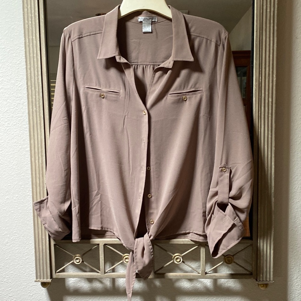 Alberto Makali tie front blouse